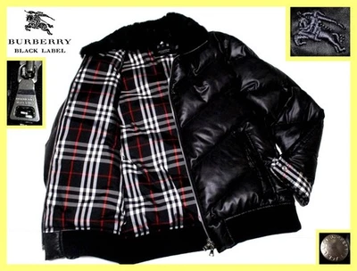 BLACK LABEL Popular L BURBERRY Puffer Jacket with Fur Lining Nova Check Horse - Image 1 of 4