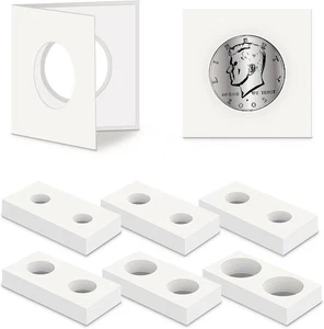 120 Stück selbstklebende Münzrähmchen, Karton 2x2 6 verschiedene...  - Bild 1 von 3