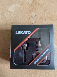 2X LEKATO Tracolla Chitarra Pulsante Blocca Sgancio Rapido Fermo Antiruggine Metallo - Foto 1 di 3
