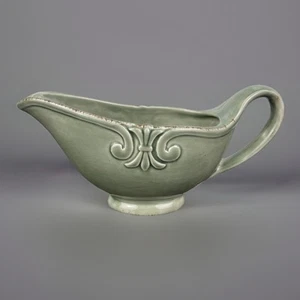 maison de famille Gravy boat French country style green/gray Fancy rustic style - Picture 1 of 12