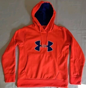 Under Armour Storm Neon Pink/Blue Hoodie Sweatshirt Semi-Fitted Women's Size Lrg - Picture 1 of 7