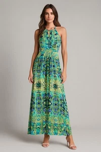 Cynthia Rowley Dress Women’s 6 Yellow Green Maxi Boho Floral - Bild 1 von 18