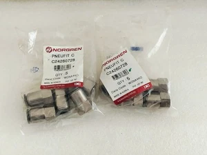 NORGREN C24260728 Pneufit C Adaptor, Straight female, 1/2", 1/4" NPT PACK OF 10 - Picture 1 of 5