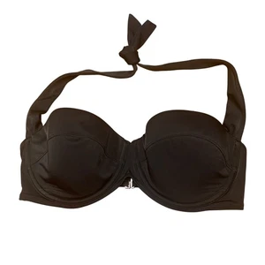 Victoria's Secret Black Halter Push Up Bikini Swim Top Bra 34D Underwire - Bild 1 von 8