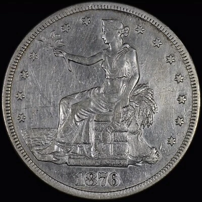 DÓLAR COMERCIAL 1876-S ✪ XF DETALLES EXTRA FINOS ✪ MONEDA DE PLATA T$1 ESCASA A Foto 1 de 2