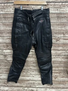 AKITO MERCURY PLUS MEN'S LEATHER MOTORCYCLE MOTORBIKE TROUSERS UK Small - Picture 1 of 7