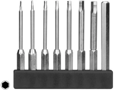 Mini Bit Sortiment Sechskant lang 8-tlg. Minibits Bitsortiment Bits - Bild 1 von 3
