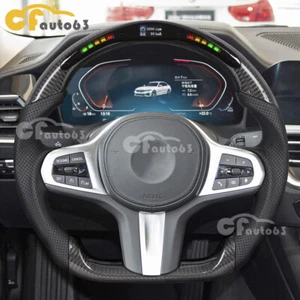 Real Carbon Fiber LED Steering Wheel Fit BMW F44 F87 G20 G28 G22 G30 F87 G80 F90 - Foto 1 di 10
