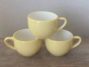 Pagnossin Italian Soft Yellow Coffee Cups Mugs Set Of 3 Tea White - Picture 1 of 12