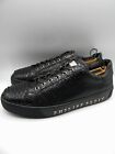 PHILIPP PLEIN Limited Edition Black Reptile Leather LowTop Lace Up Sneaker EU 43
