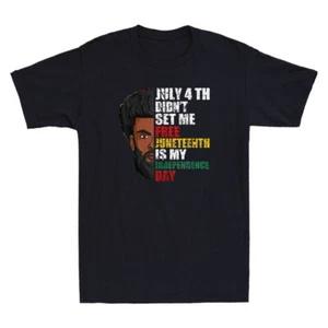 Camiseta Juneteenth Hombre 19 de junio Is My Independence Day Vintage Camiseta negra - Imagen 1 de 8