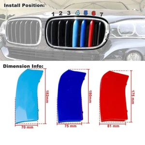 M Sport Colour Front Kidney Grille Insert Trim Cover Clip for BMW X5 X6 F15 F16 - Bild 1 von 7