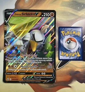 Pokémon JUMBO Galarian Sirfetch’d V SWSH043 Holo Promo Card NM - Picture 1 of 2