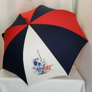 Vintage D-Day Normandy 50th Anniversary Umbrella France Blue Red White 1994 - Picture 1 of 6