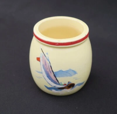 Ancien pot yaourt VOILIER BATEAU old french yogourt 3 - Photo 1/4