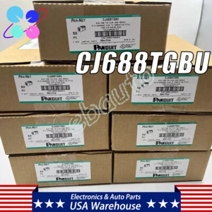 NEW Fits Panduit Giga TX Cat6 jack Blue CJ688TGBU BOX OF 50. Free shipping - Picture 1 of 13