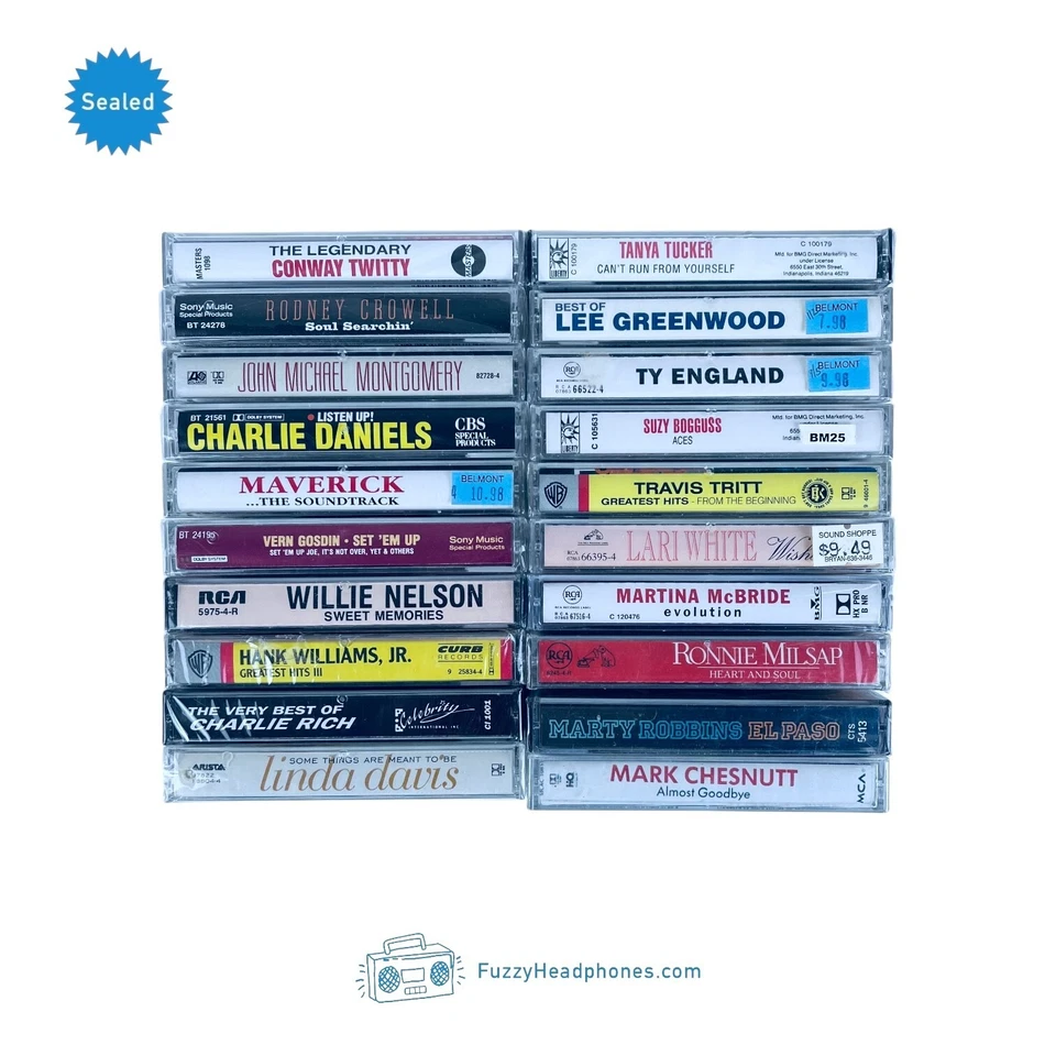 20 SEALED Country Cassette Tapes #5: Willie Hank Twitty Tritt Milsap Greenwood - Image 1 of 3