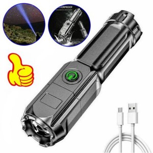 Rechargeable 990000Lm Led Flashlight Torch Zoomable Tactical Police Super Bright