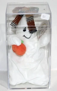 TY BEANIE BABY BABY 2005 7" HALLOWEEN GHOULIANNE GHOST CON CALABAZA CASI NUEVO + ESTUCHE - Imagen 1 de 2
