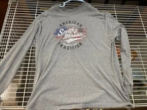 Smith & Wesson T-Shirt Men's XLarge GREY American LONG Sleeve - Picture 1 of 1