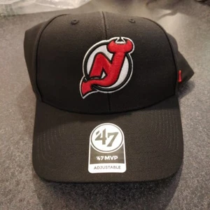 New Jersey Devils NHL 'Fan Favorite Brand One Size F/A Black Adjustable Hat - Picture 1 of 2