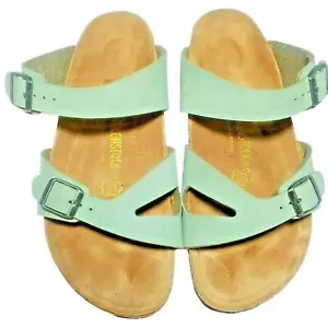 Scarpe sandali comodi Birkenstock 40 9,5 blu tortora donna pelle nabuk Germania - Foto 1 di 7