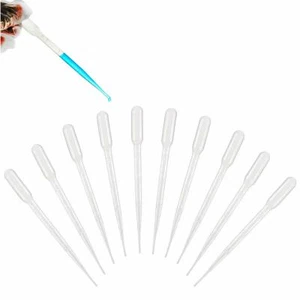 Bulk Disposable Pipettes Plastic Squeeze Tube Dropper For Lip Gloss - Pack of 10 - Picture 1 of 1