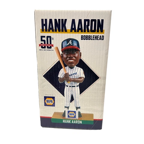 Hank Aaron Bobblehead 50th Anniversary 1969 N.L. West Division Title NEW IN BOX Cover