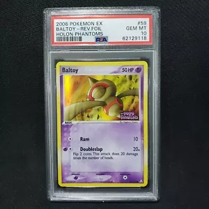 2006 Pokemon BALTOY 59/110 [Reverse Holo] [EX Holon Phantoms] Gem Mint PSA 10 💎 - Picture 1 of 3