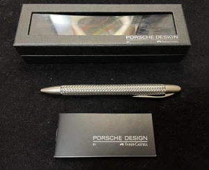 PORSCHE DESIGN Faber Castell Tec Flex P'3110 Silver Ballpoint Pen wz/Box&Manual - Picture 1 of 9