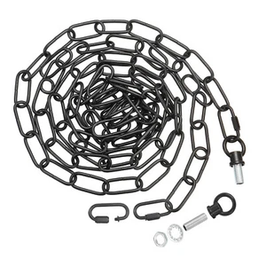 10ft 65 Lbs Lighting Chain for Hanging Lamp Chandelier Light Fixture Chain Black - Picture 1 of 8