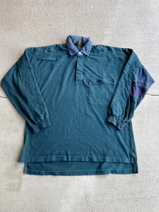 Vintage 90's Eddie Bauer Zip Pocket Rugby Shirt - Picture 1 of 6