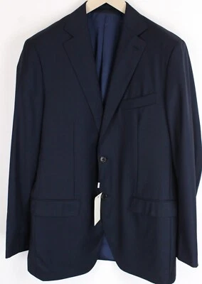 SUITSUPPLY Lazio Men Blazer UK46L Navy Single-Breasted Wool Notch Collar - Image 1 of 4