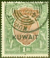 Kuwait 1923 1R Brown & Green SG12 Fine Used