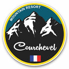 2 x naklejki winylowe 20cm - Courchevel Narty Snowboard Resort Francja Fajny prezent #5336