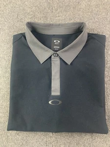 OAKLEY Regular Fit Mens Short Sleeve Golf Polo Shirt Size 2XL Black/Gray - Picture 1 of 9