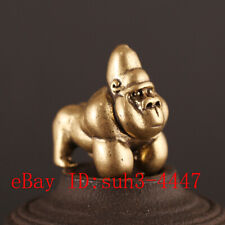 Chinese Handmade Copper Brass Gorilla Fengshui Statue Ornament