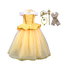 Disney-inspiriertes Prinzessin Belle Die Schöne und das Biest Deluxe Kleid + Zubehör