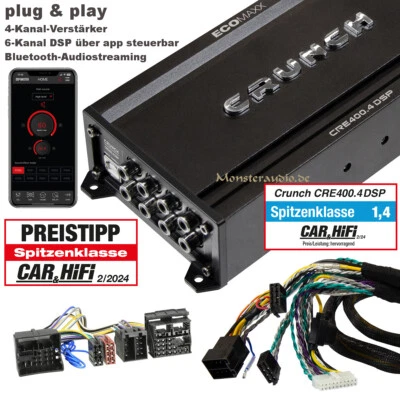 Crunch 4-Kanal Verstärker 6-Kanal DSP Bluetooth plug&play für VW Golf 7 Polo 6 - Bild 1 von 4