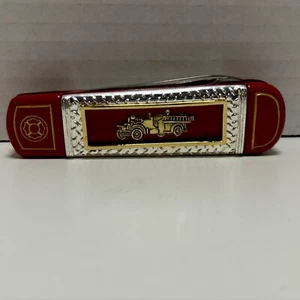 FRANKLIN MINT COLLECTOR KNIFE FIRE FIGHTER AHRENS RK4  2.75 Inch Blade - Picture 1 of 6