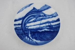 Royale Blue Winter China FATHER'S DAY '77 Fishing Marlin Ltd Ed Plate - Picture 1 of 6