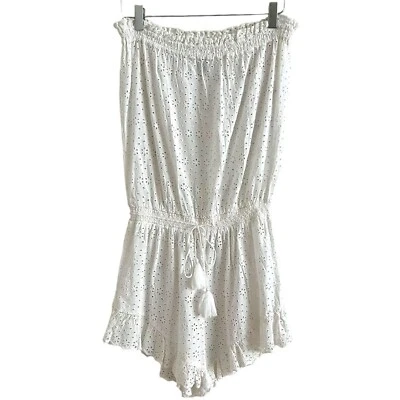 Polo Ralph Lauren Ilhós Romper Curto S Cottagecore Praia Festival Cowgirl Praia - Imagem 1 de 4