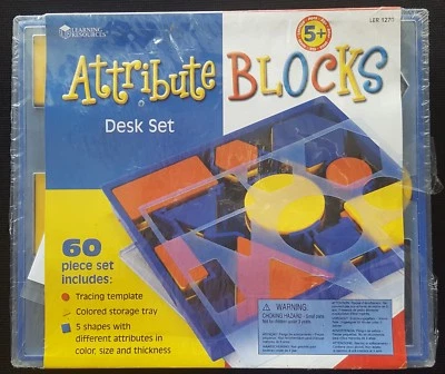 Attribute Blocks Desk Set By Learning Resources - LER 1270 - NEW/FACTORY SEALED - Image 1 of 4