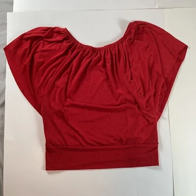 Byer California Womens Dress Shirt Top Blouse Large Red Comfort Stretch Formal - Image 1 of 4