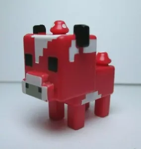 Minecraft Mini-Figures Netherrack Series 3 1" Mooshroom Red Cow Figure Mojang - Picture 1 of 4