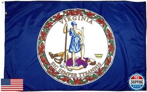 FlagSource Virginia Nylon State Flag, Made in USA, 5x8' - Picture 1 of 5