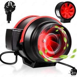 Ø100mm Rohrventilator 310m³/h Regelbar, Abluftventilator, Rohrlüfter Grow-Zelt - Bild 1 von 11