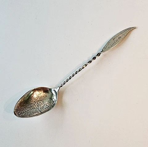 Antique Sterling Silver Rhode Island School of Design Collector Spoon Late 1800s Cover