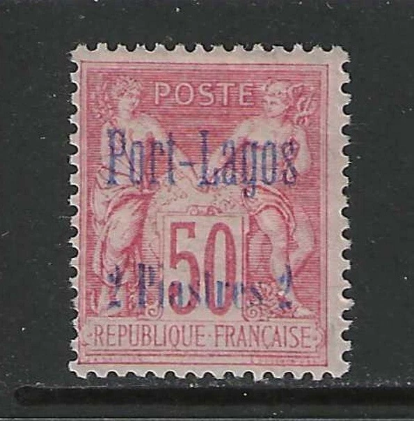 1893 Oficinas francesas en Turquía PORT LAGOS 2 Piaster emisión como nuevo* $185,00 Foto 1 de 1