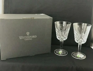 Copas altas de cristal Waterford Lismore 8 oz ~ juego de 2 vasos nuevos otros - Imagen 1 de 9